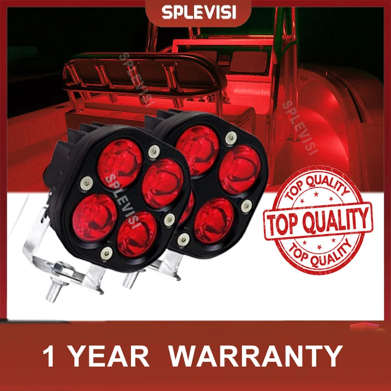 Fishing Boat Navigation Light - 2x أضواء ملاحة LED بحرية حمراء،