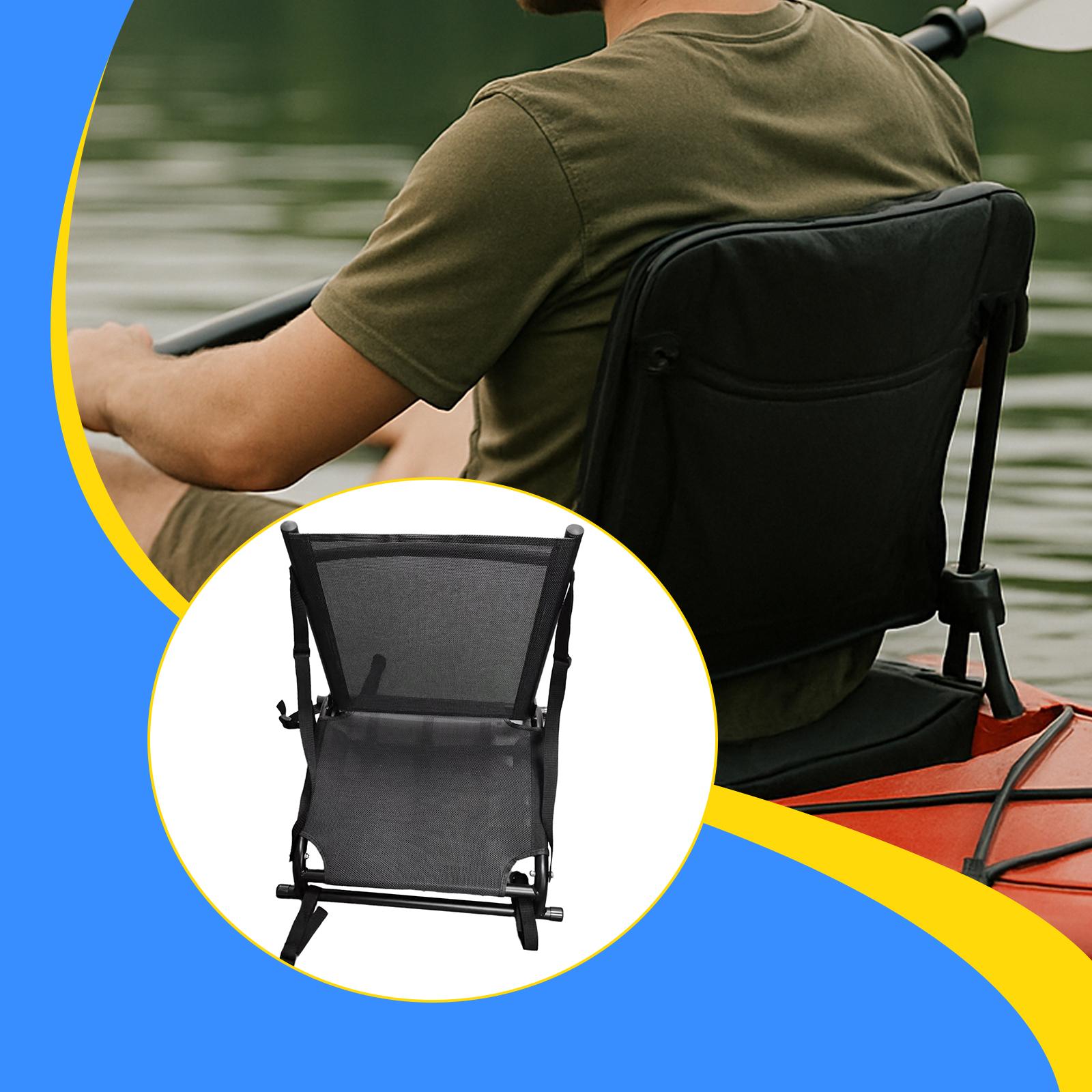 Fishing Boat Seat - مقعد كاياك مع دعم خلفي، مطوي،
